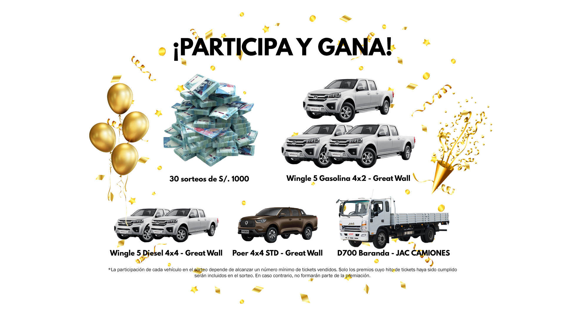 ¡Participa y Gana! - Premio Emprendedor con vehículos y premios en efectivo